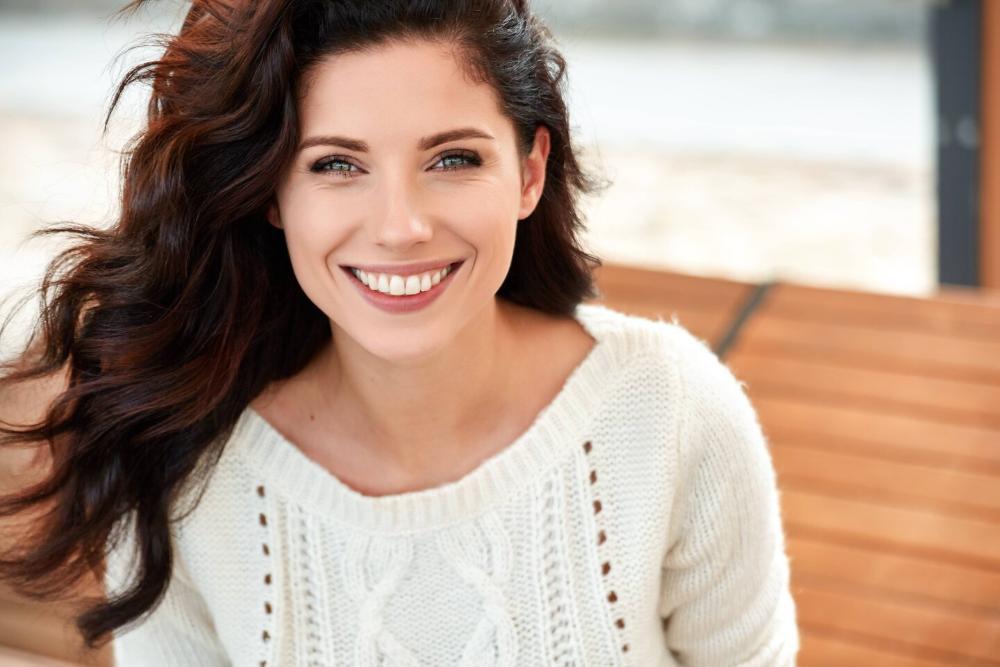woman smiling