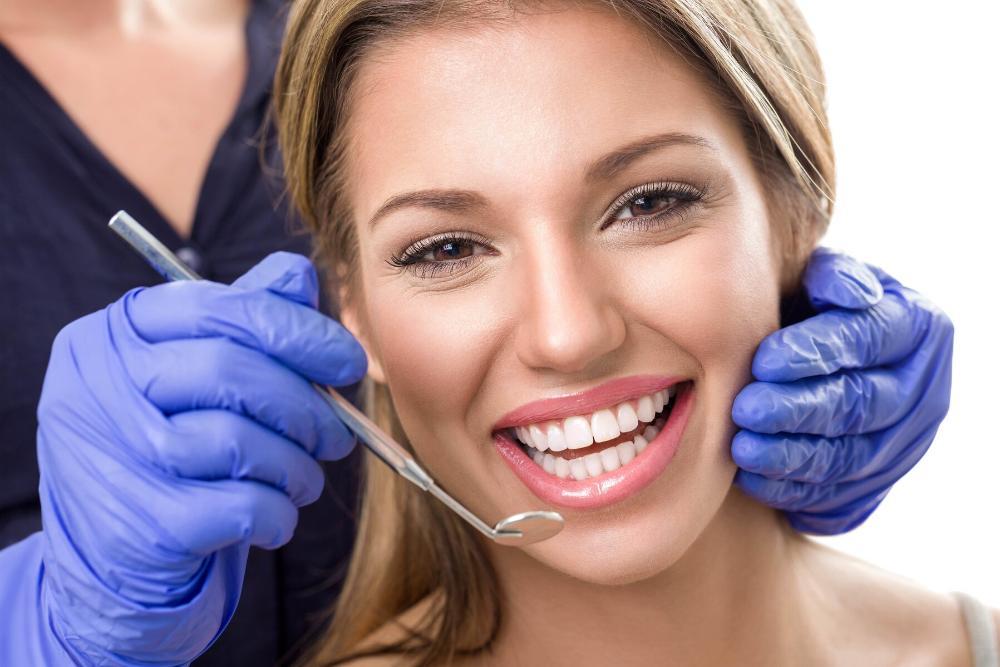 woman smiling after teeth whitening