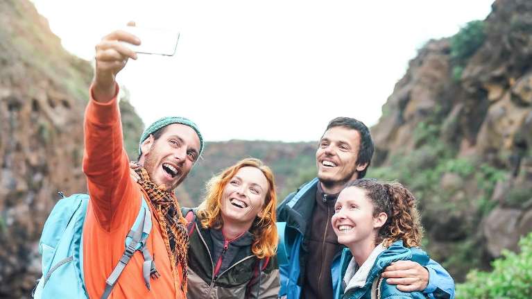 Friend taking Selfie