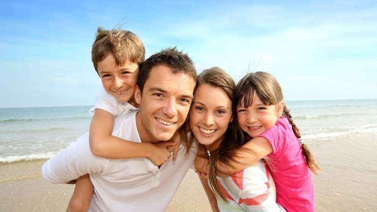 Family Enjoyed Beach Time